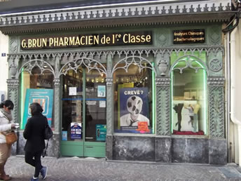 There are lots of ornate shop fronts in Montlimar's old town